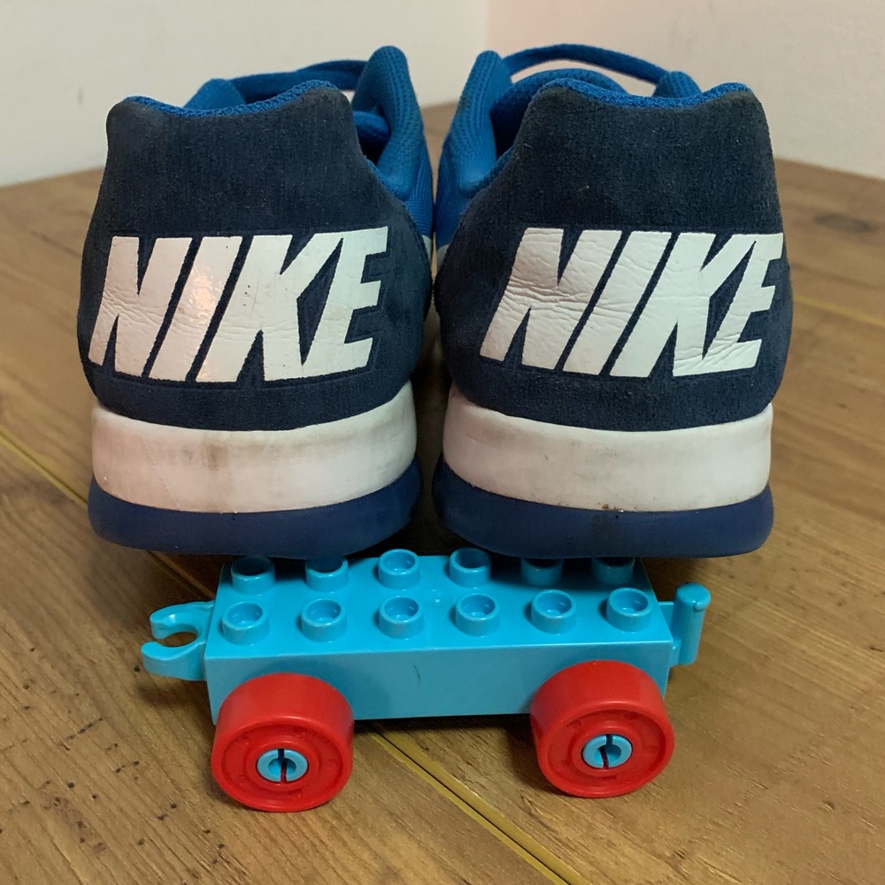 Blue Nike runners